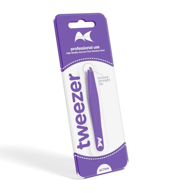 TW04 TWEEZER ARCHED TIP PURPL