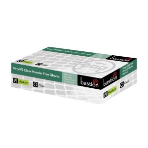 BASTION GLOVE VINYL CLEAR MED BX100