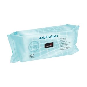 BASTION ADULT WIPES 80PK