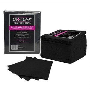 SALON SMART DISP TOWELS BLK PK50