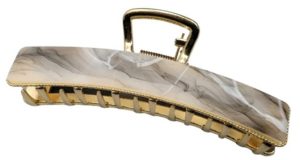 PINK PEWTER CLIP BOWED CASHMERE