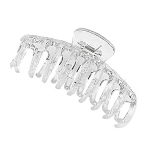 PINK PEWTER GLOSSY CLAW CLIP CLEAR