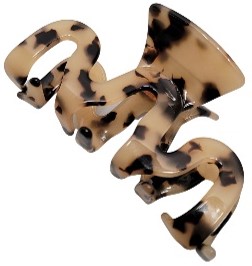 PINK PEWTER CLAW CLIP MARBLE TIGER