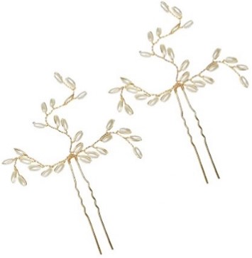 PINK PEWTER PEARL HAIRPIN ZARA