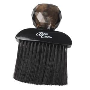 BLK CRYSTAL NECK BRUSH BLACK